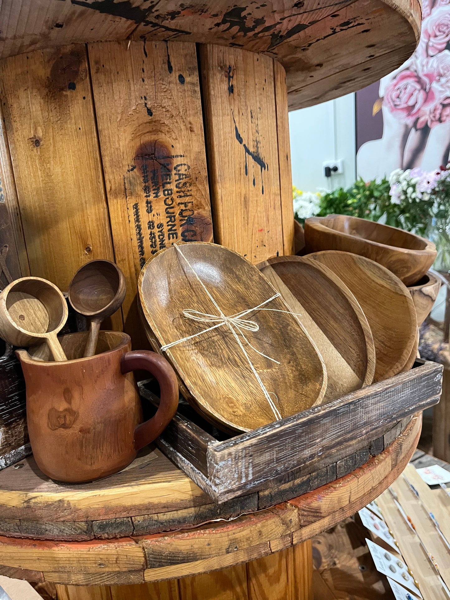 Call ahead: Bohemian Homewares - wood work and more